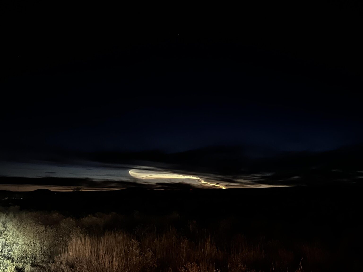 Location: west of  Flagstaff, AZ. Time: 7:10pm