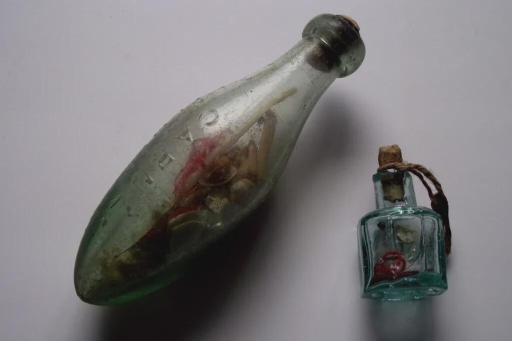 The 'Witch Bottle': A literal trap for the supernatural. Hidden for 400 years, filled with the person's own hair and nails to act as 'bait' for evil spirits.