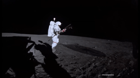 Clearest footage of Apollo Astronauts on the Lunar Surface