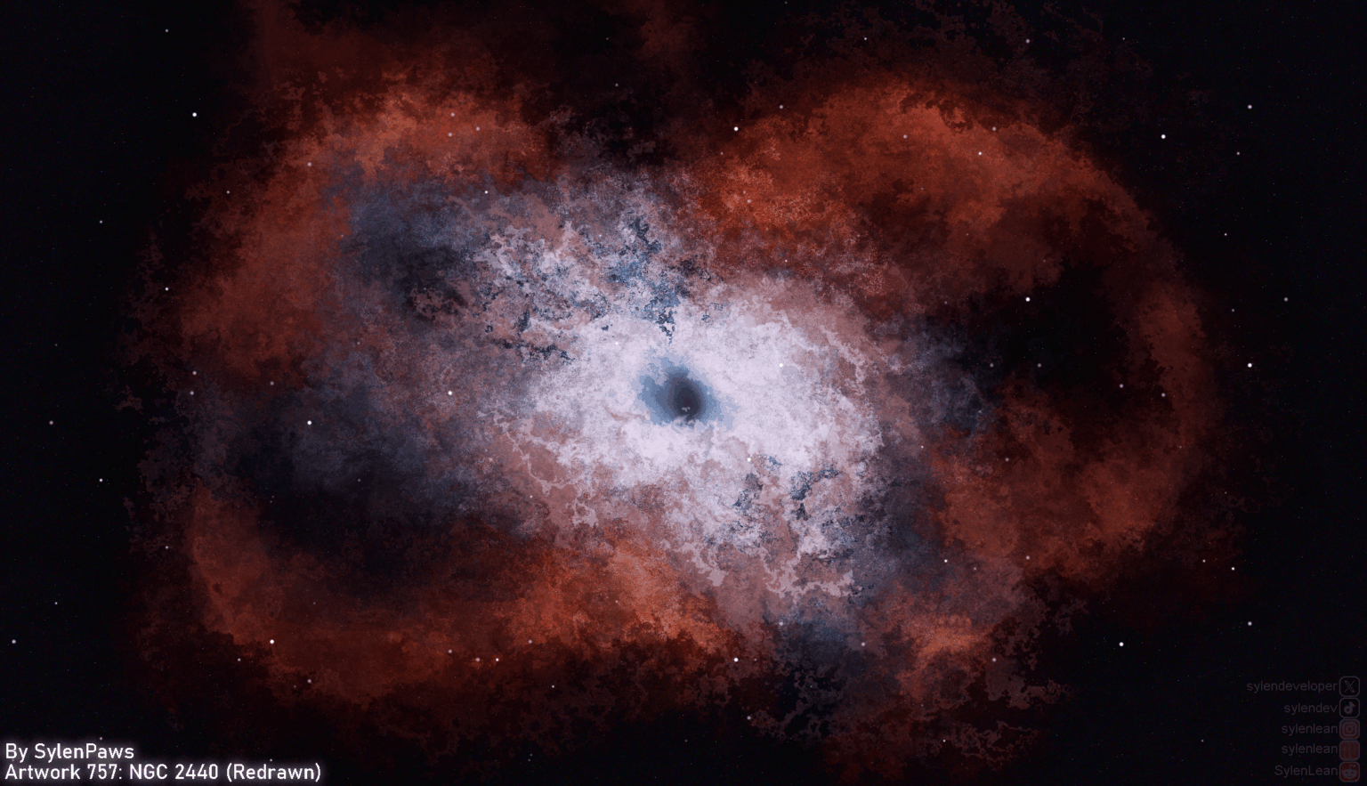 Artwork 757: NGC 2440 (Redrawn) Artwork 757: NGC 2440 (Redrawn)
