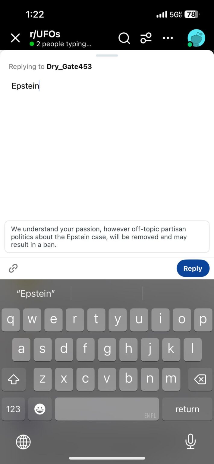 Why you should consider boycotting r/UFOs [hint: Epstein]