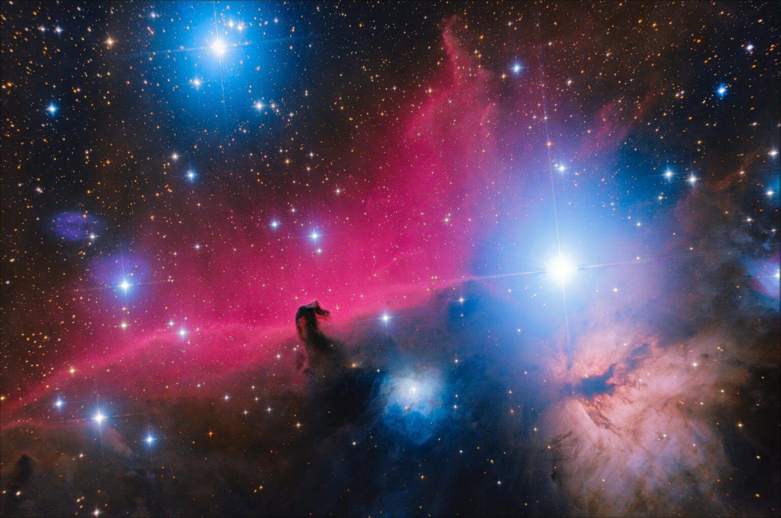 Horsehead and Flame Nebula