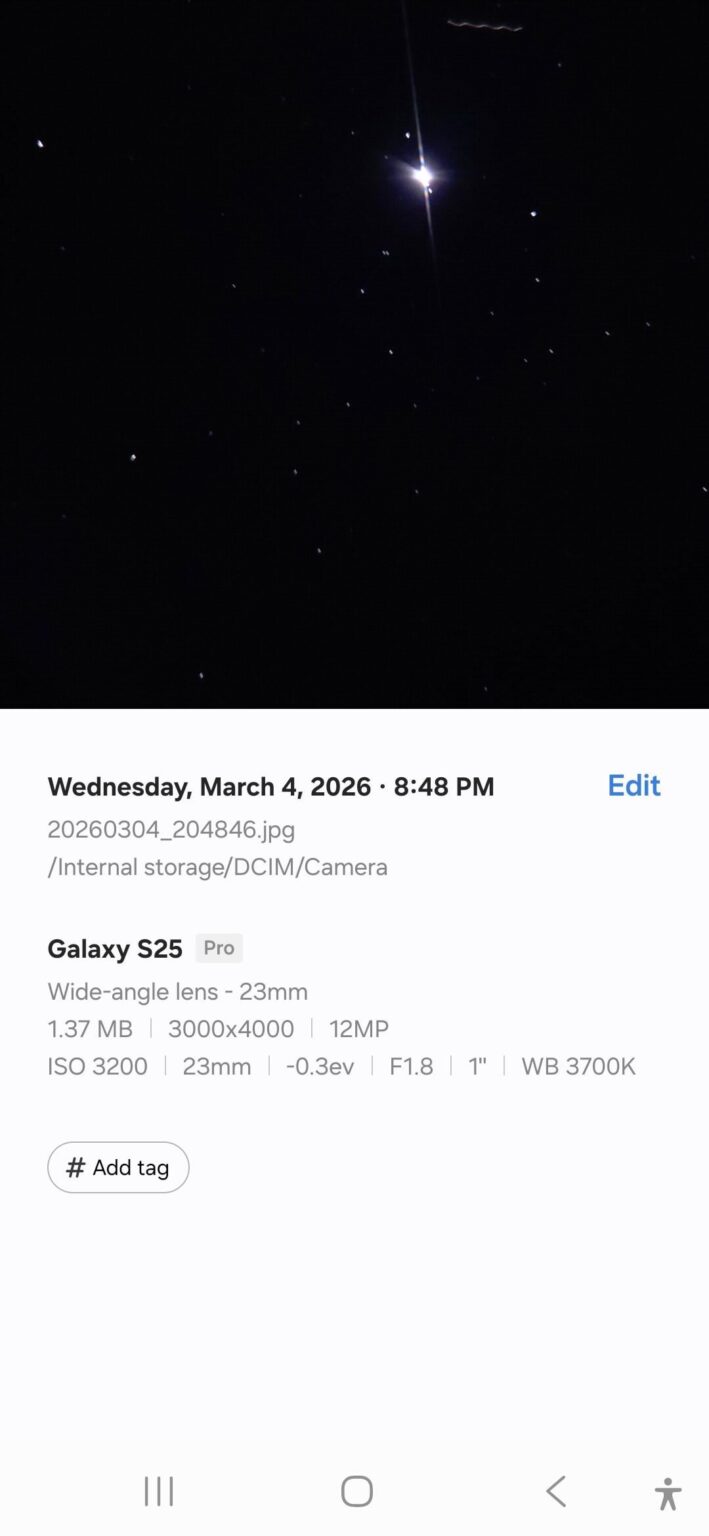 For any who think my astronomy photo of the "wiggle board" UAP is faked...here is the original image, with its metadata. Here, also, is an image of my telescope setup, in red light, at same time, to verify I was at my scope and not Photoshopping on a laptop indoors! This was (is) 💯% real.