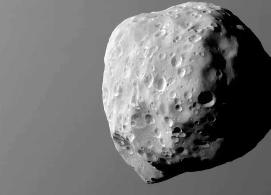 6th December 2015. One of Saturn’s many small moons, Epimetheus has had its surface heavily pitted as a result of eons of bombardment. (Credit: NASA/JPL-Caltech/Space Science Institute)
