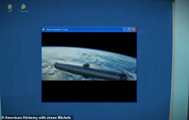 He allegedly accessed NASA's Johnson Space Center, finding a high-resolution image of a cigar-shaped craft hovering above Earth before his access was abruptly cut off (stock image)