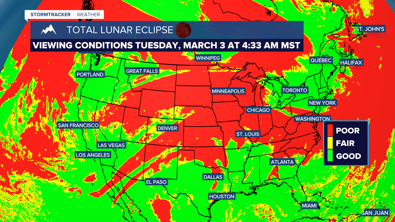 Lunar Eclipse Viewing Conditions