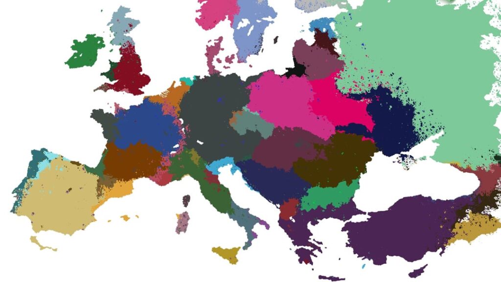 Ethnic-Linguistic map of my Alt Map of Europe