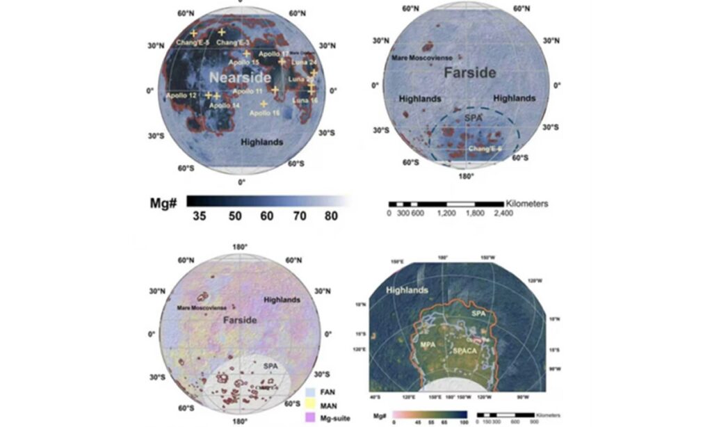 Chinese scientists map chemical composition of the Moon’s far side using AI model Photo: Deep Space Exploration Lab