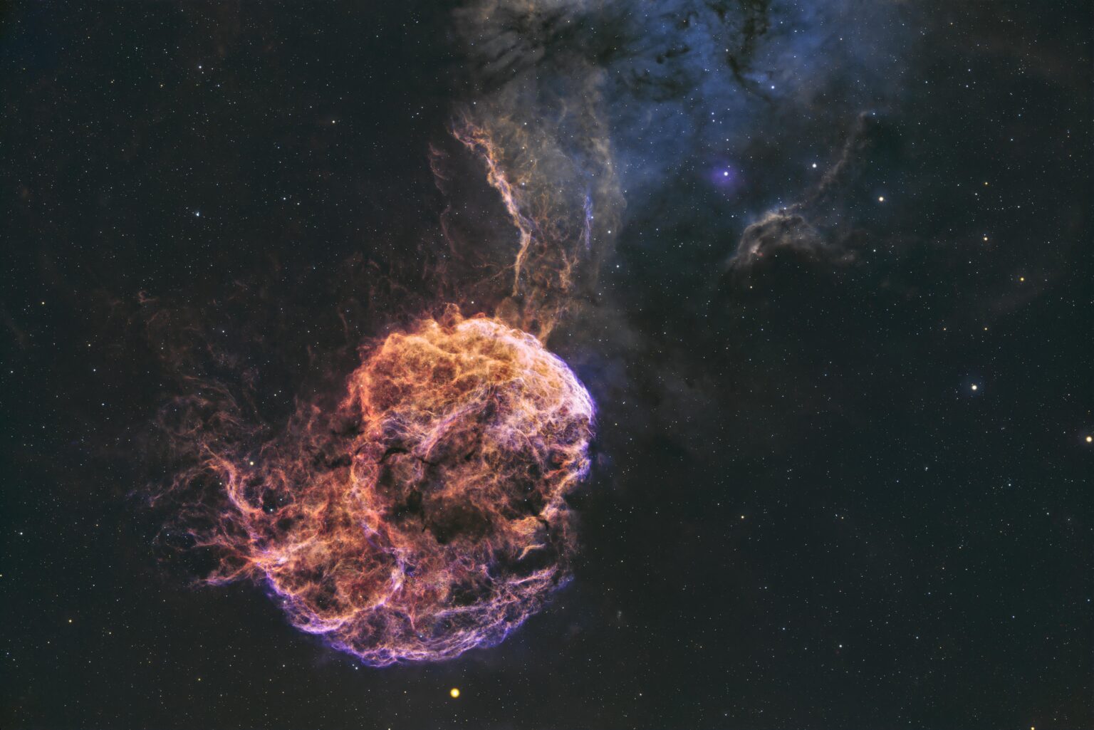 Jellyfish Nebula: Full Frame Uncropped.