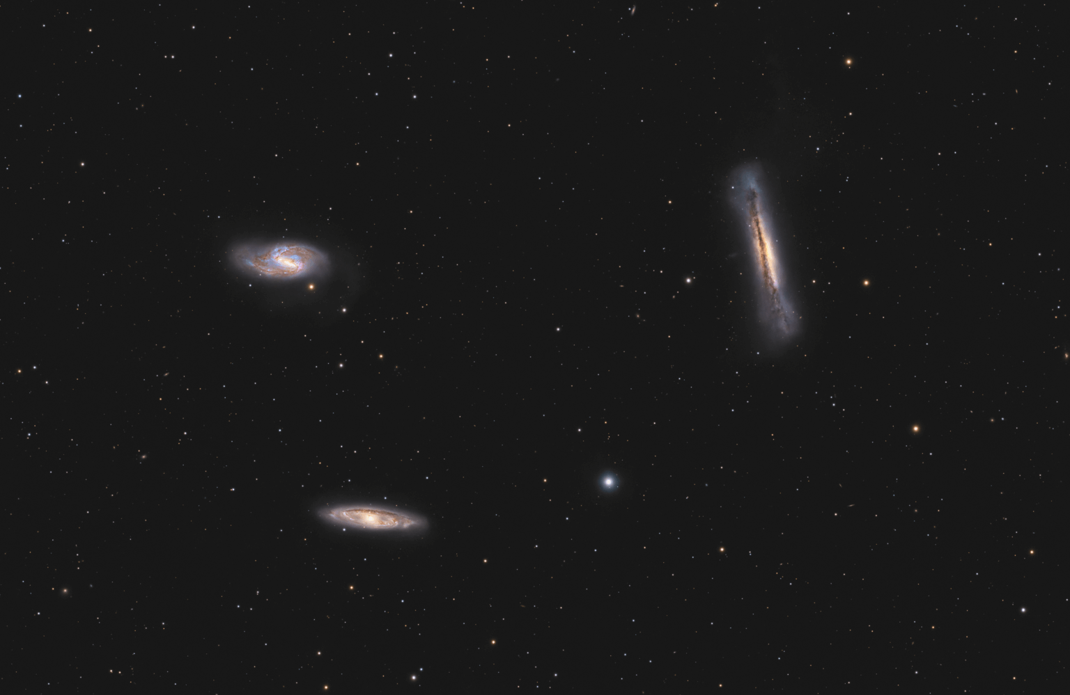 The Leo Triplet at 840mm from Bortle 8