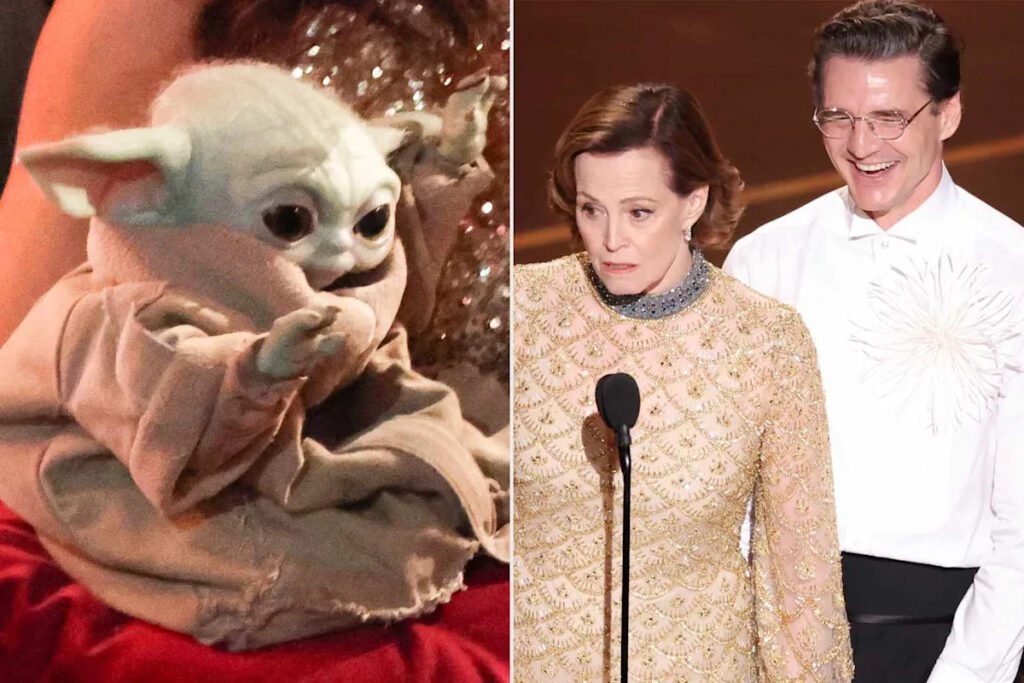 Sigourney Weaver channels iconic “Aliens” moment as she protects Grogu from Kate Hudson at Oscars Yahoo entertainment home