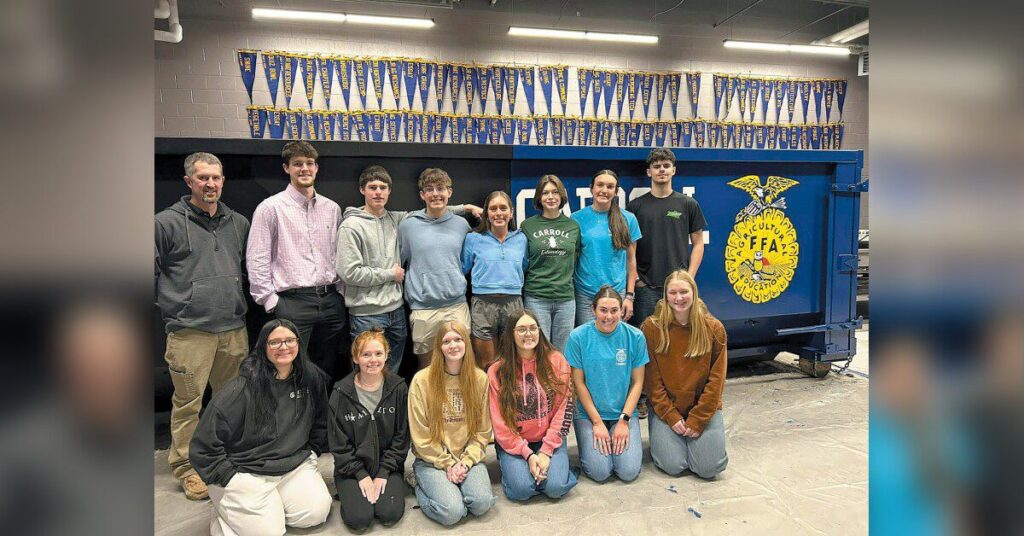 FFA chapters paint dumpsters for fundraising project