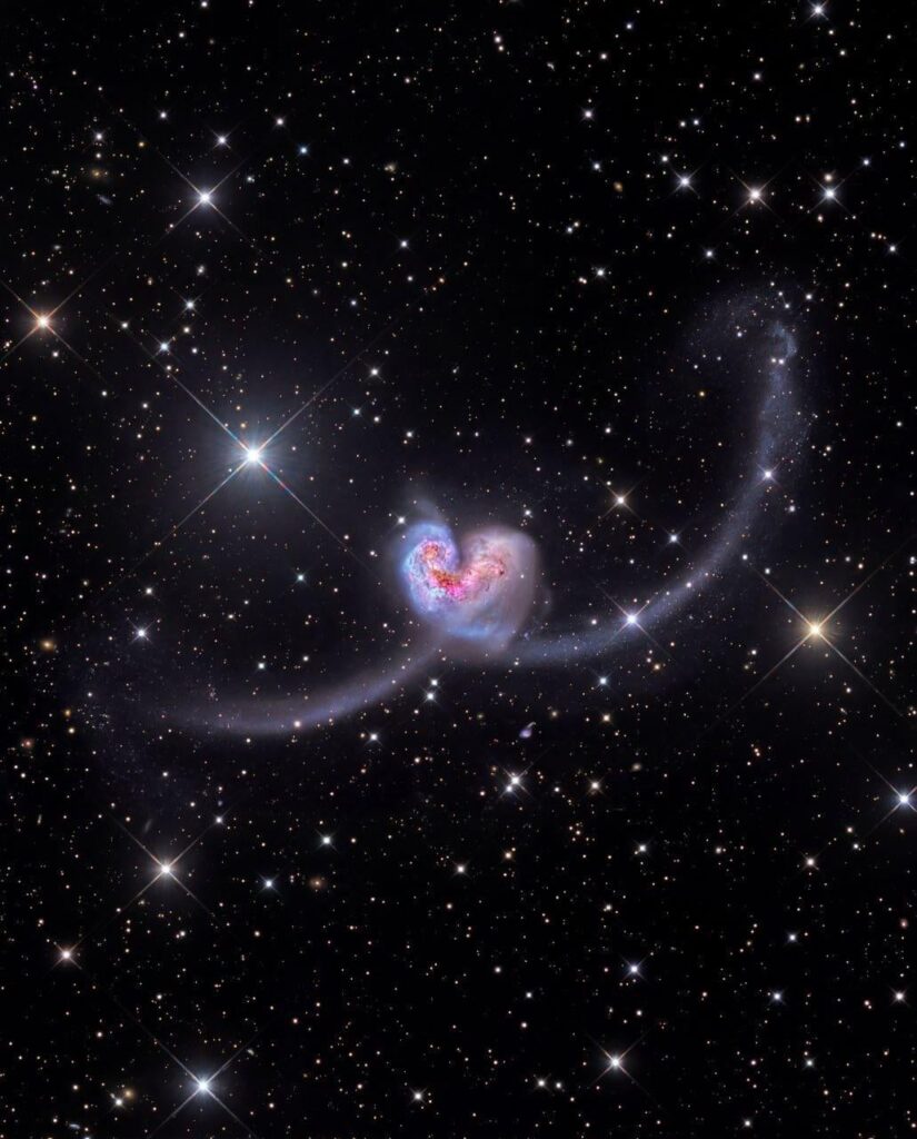 TWO GALAXIES. 400 BILLIONS STARS each. Colliding at 100 MILLION MILES per hour.