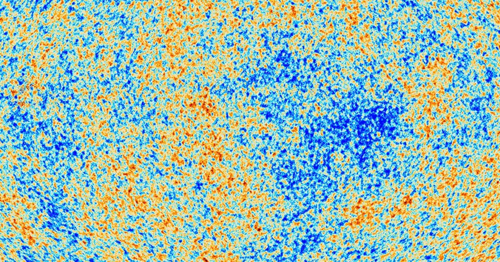 This is light from the birth of the Universe. It’s called the Cosmic Microwave Background, and it’s mind-boggling The Cosmic Microwave Background is the afterglow of the Big Bang. Credit: ESA and the Planck Collaboration