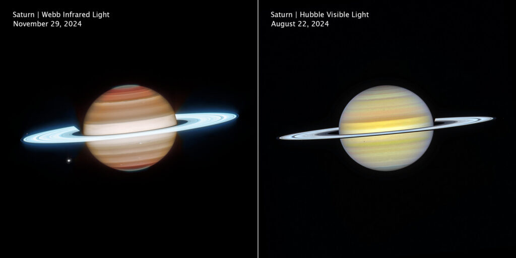 Saturn (2024 Webb and Hubble images) Saturn (2024 Webb and Hubble images)