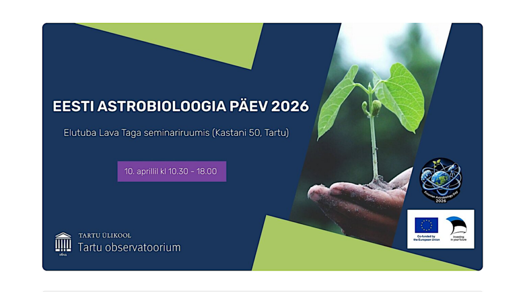 Estonian Astrobiology Day 2026 – Astrobiology Estonian Astrobiology Day 2026