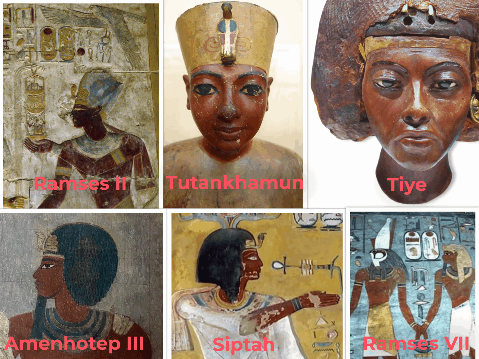 A few faces from the New Kingdom period