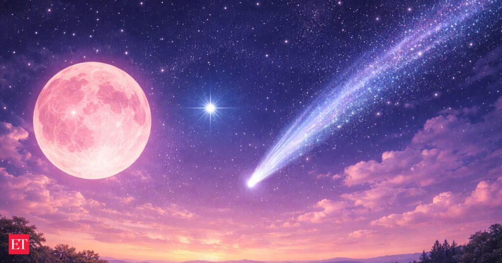 how to watch pink moon: Weekend sky to light up with celestial glow: Pink Moon, Spica & dazzling comet tail — When and how to watch in US
