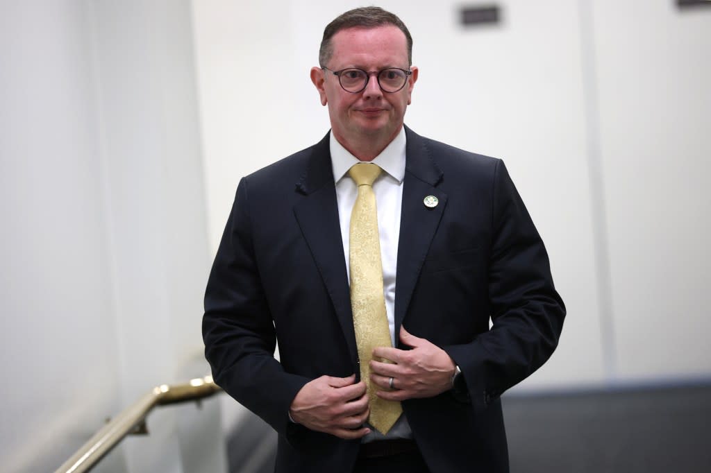 “I’m from Missouri — you’re going to have to show me,” Rep. Eric Burlison (R-MO) told The Post of his tour of secretive military bases that supposedly hold UFO materials. Getty Images
