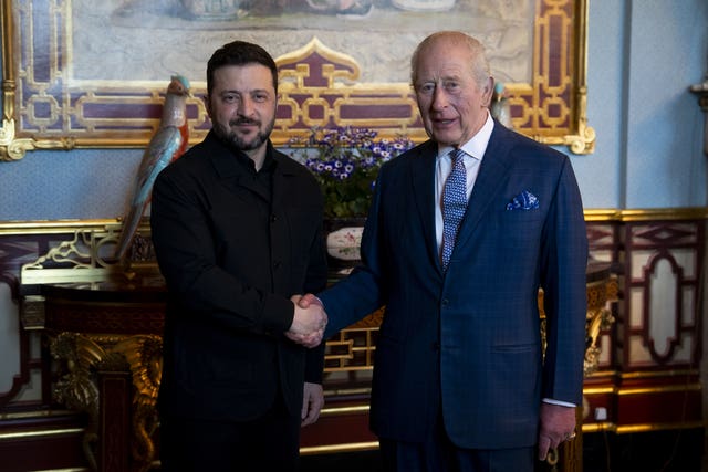 The King and Volodymyr Zelensky