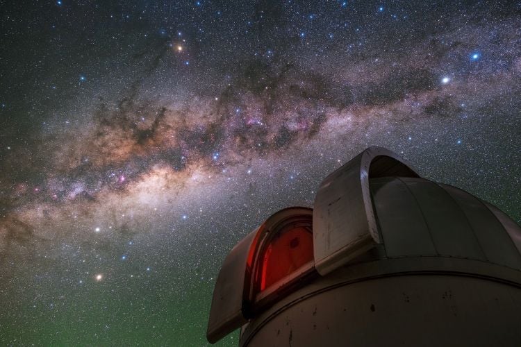 New Henrietta Spectrograph to Probe Alien Atmospheres Image of the Swope Telescope located at Carnegie Science’s Las Campanas Observatory in Chile. (Credit: Yuri Beletsky/Carnegie Science)