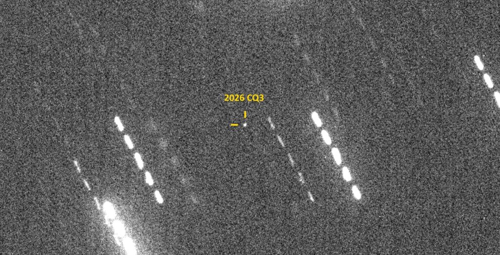 Dedicated Amateur Beats All-Sky Surveys to Asteroid Discovery Asteroid 2026 CG3. Credit: Filipp Romanov/The Liverpool Telescope.