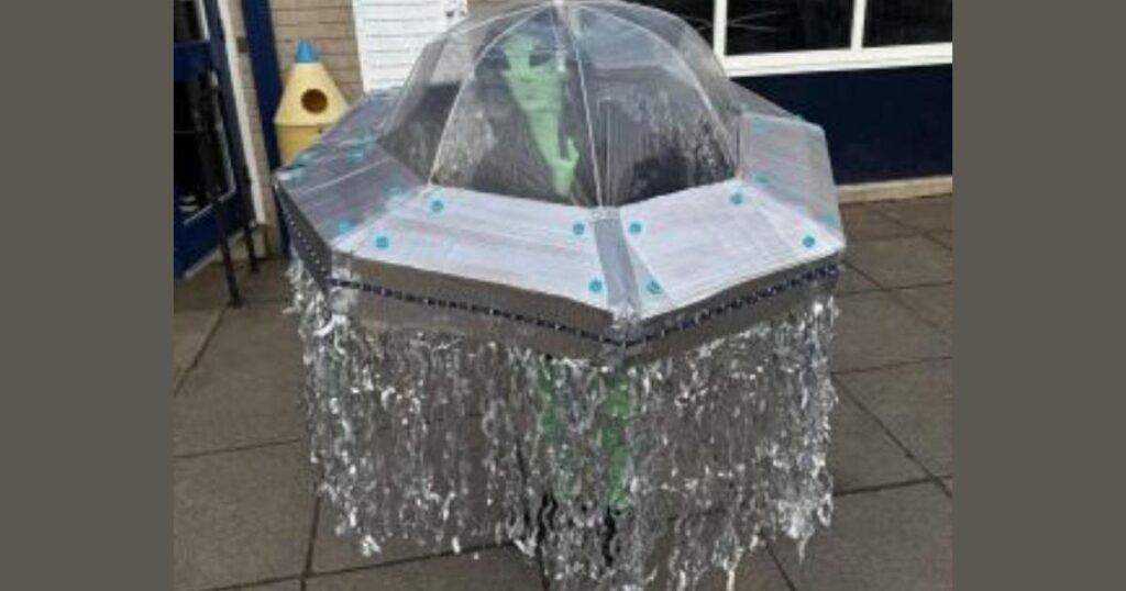 World Book Day - Basingstoke boy lights up with UFO costume