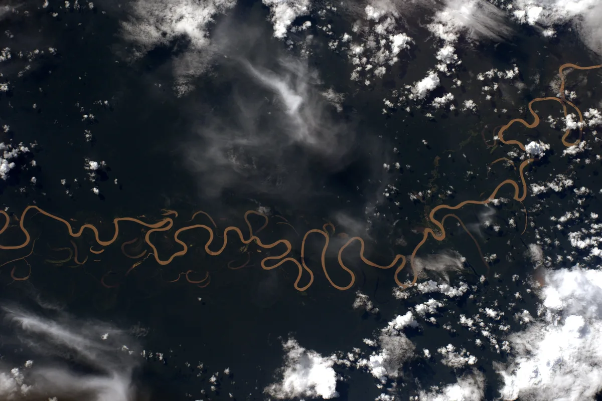 The Jurua River in the Amazon rainforest, western Brazil, photographed from space by astronaut Tim Peake. Credit: ESA/NASA