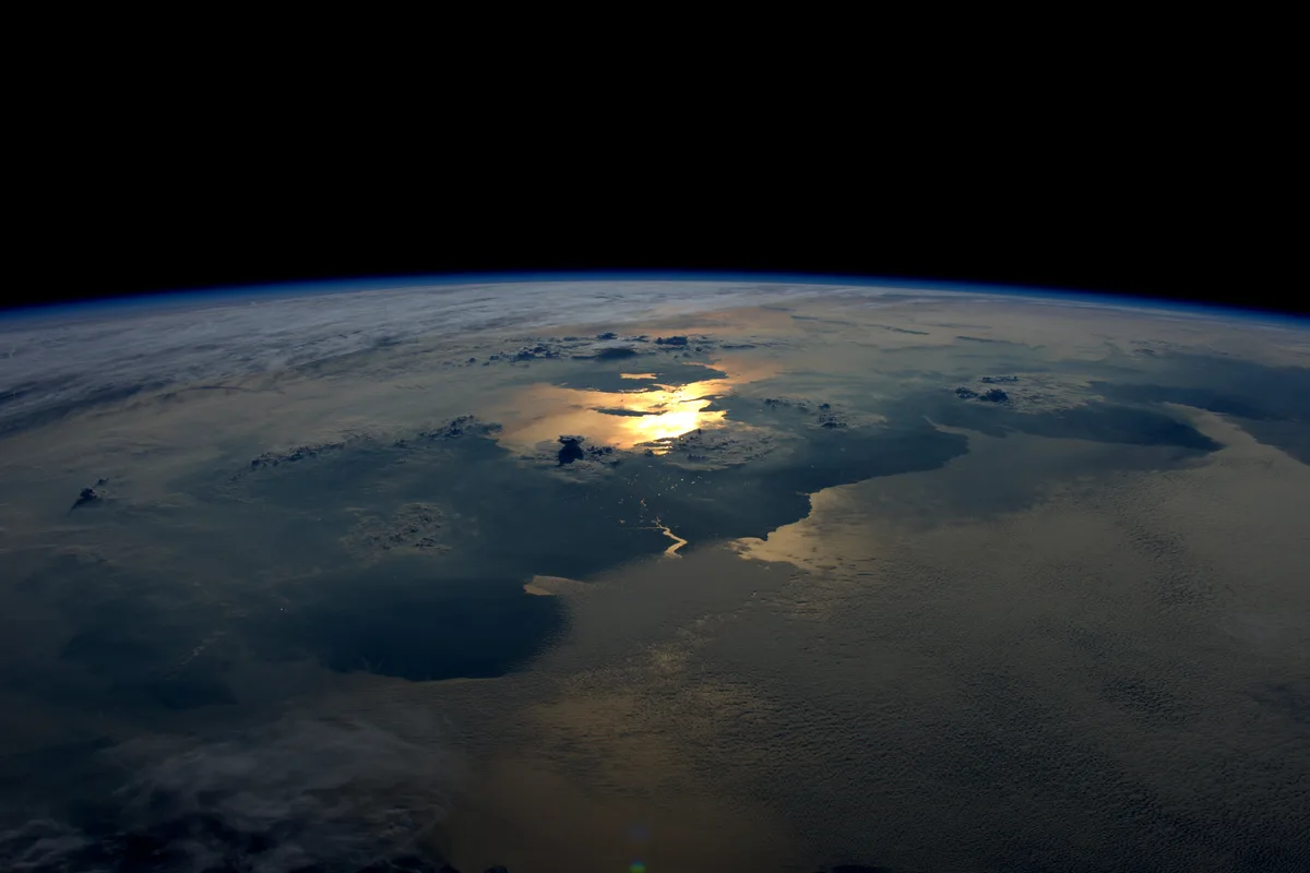 The summer Sun setting over the UK, 5 June 2016, photographed from the International Space Station by British astronaut Tim Peake. Credit: ESA/NASA
