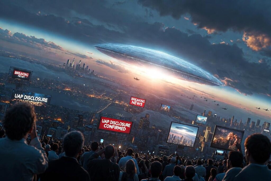 What Happens the Day After UAP Disclosure? A 24-Hour Timeline of Global Shock, Markets, Faith, and Power