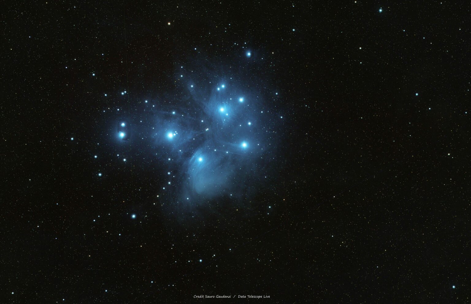 M 45, the open cluster of the pleiades