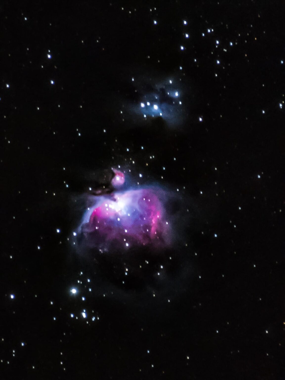 M42 Orion Nebula, Untracked, 2000subs x 1s, Bortle 7/8