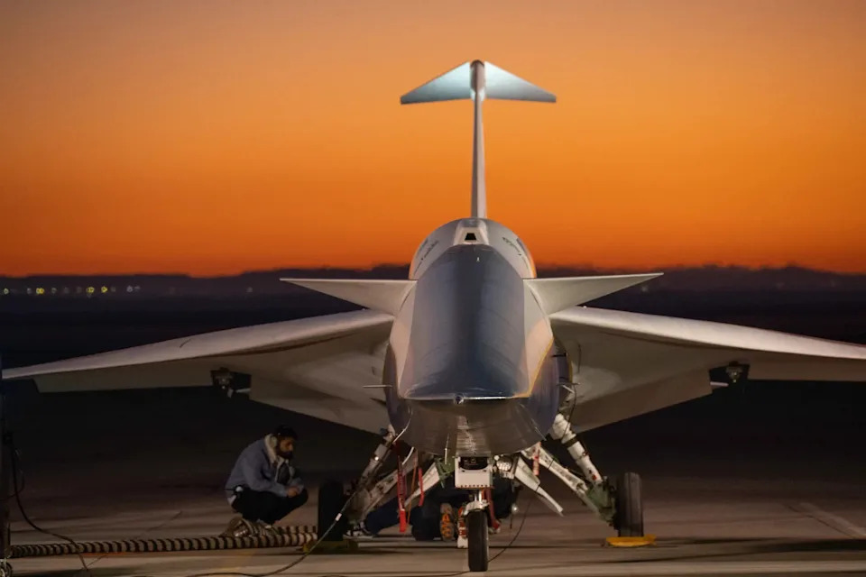 As its team prepared for second flight, NASA’s X-59 quiet supersonic aircraft underwent engine run testing on Thursday, March 12, at NASA’s Armstrong Flight Research Center in Edwards, California.