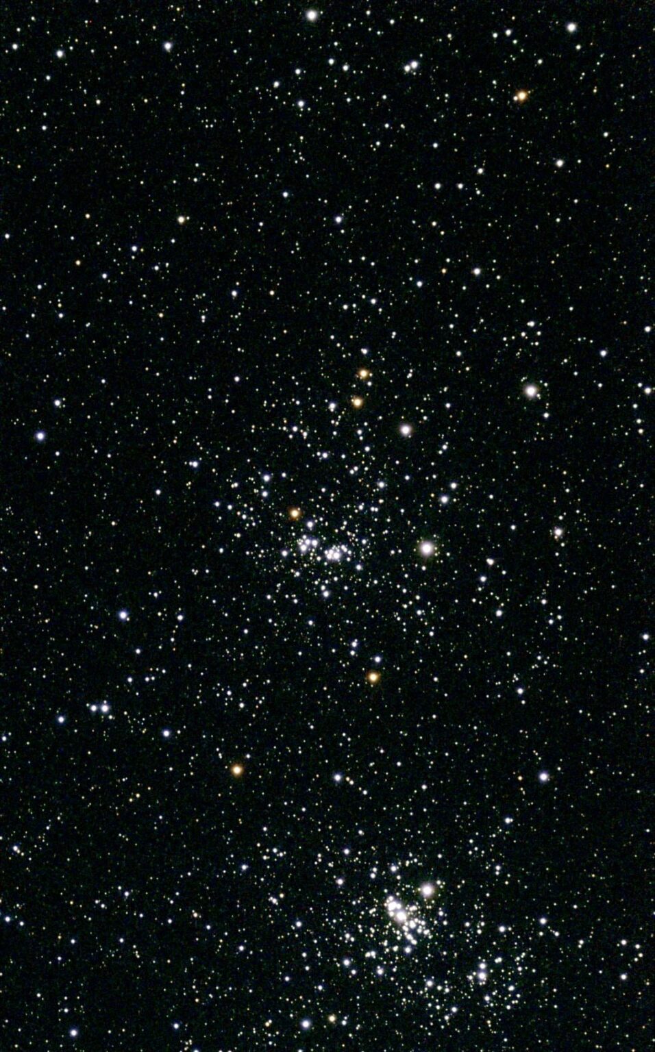 Chi and h Persei. Chi and h Persei.