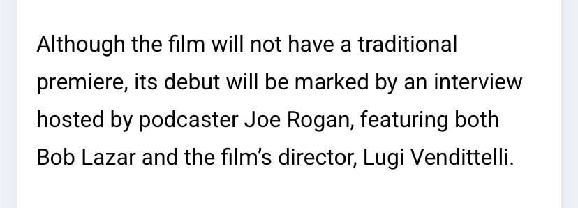 New upcoming JRE-episode with Bob Lazar confirmed!!