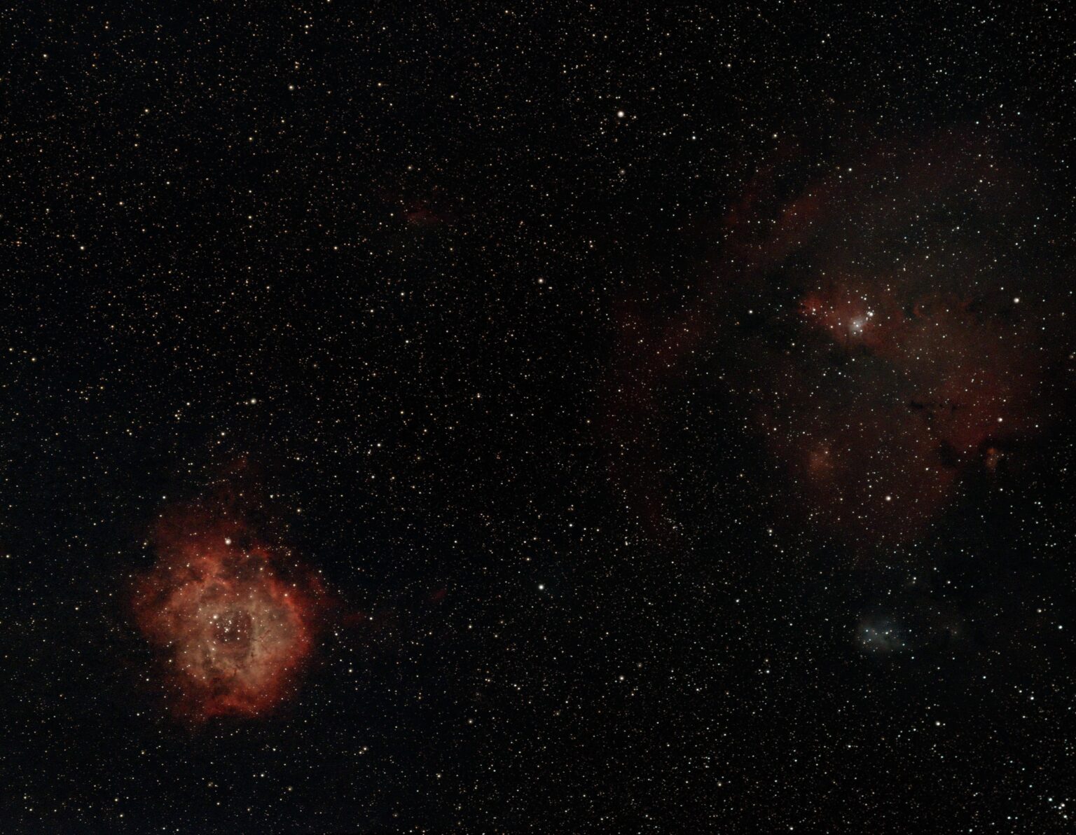 Rosette + Christmas Tree Nebula