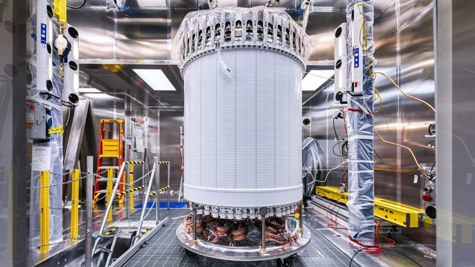 The central detector of the LZ Dark Matter Experiment at the Sanford Underground Research Facility in South Dakota, one of several ongoing experiments trying to observe dark matter. - Matthew Kapust/Sanford Underground Research Facility/Lawrence Livermore National Laboratory