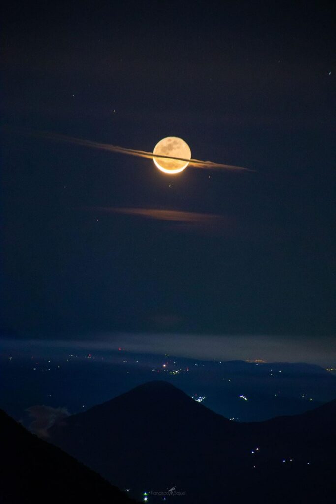 The Moon and clouds above Guatemala in 2019