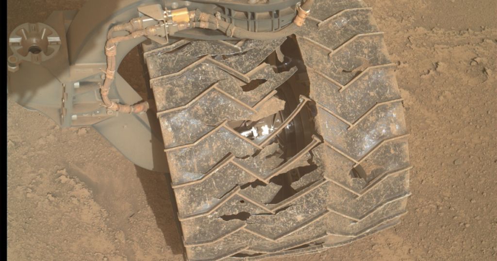 Flat tire in space? Mars rover has damaged wheel | National Flat tire in space? Mars rover has damaged wheel
