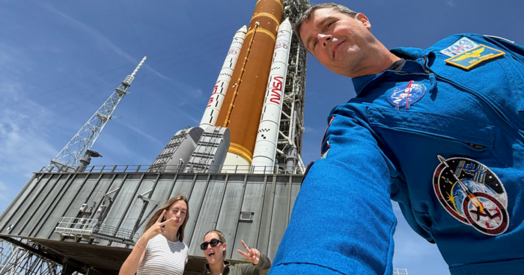 NASA astronaut shares emotional family selfie before lunar mission | National NASA astronaut shares emotional family selfie before lunar mission