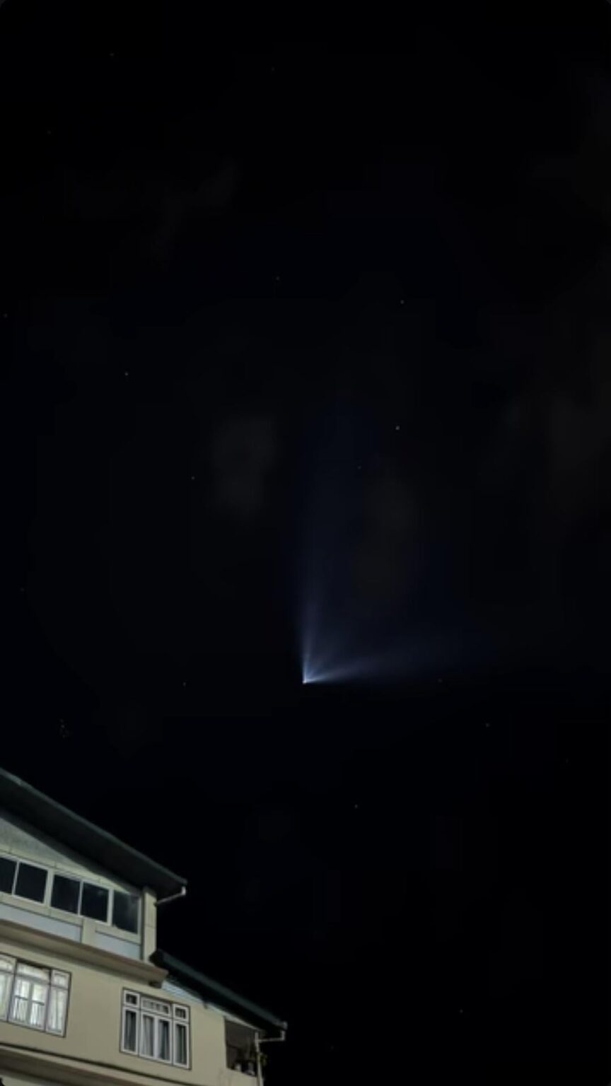 Long March 6 Rocket launch from China visible in Sikkim,India