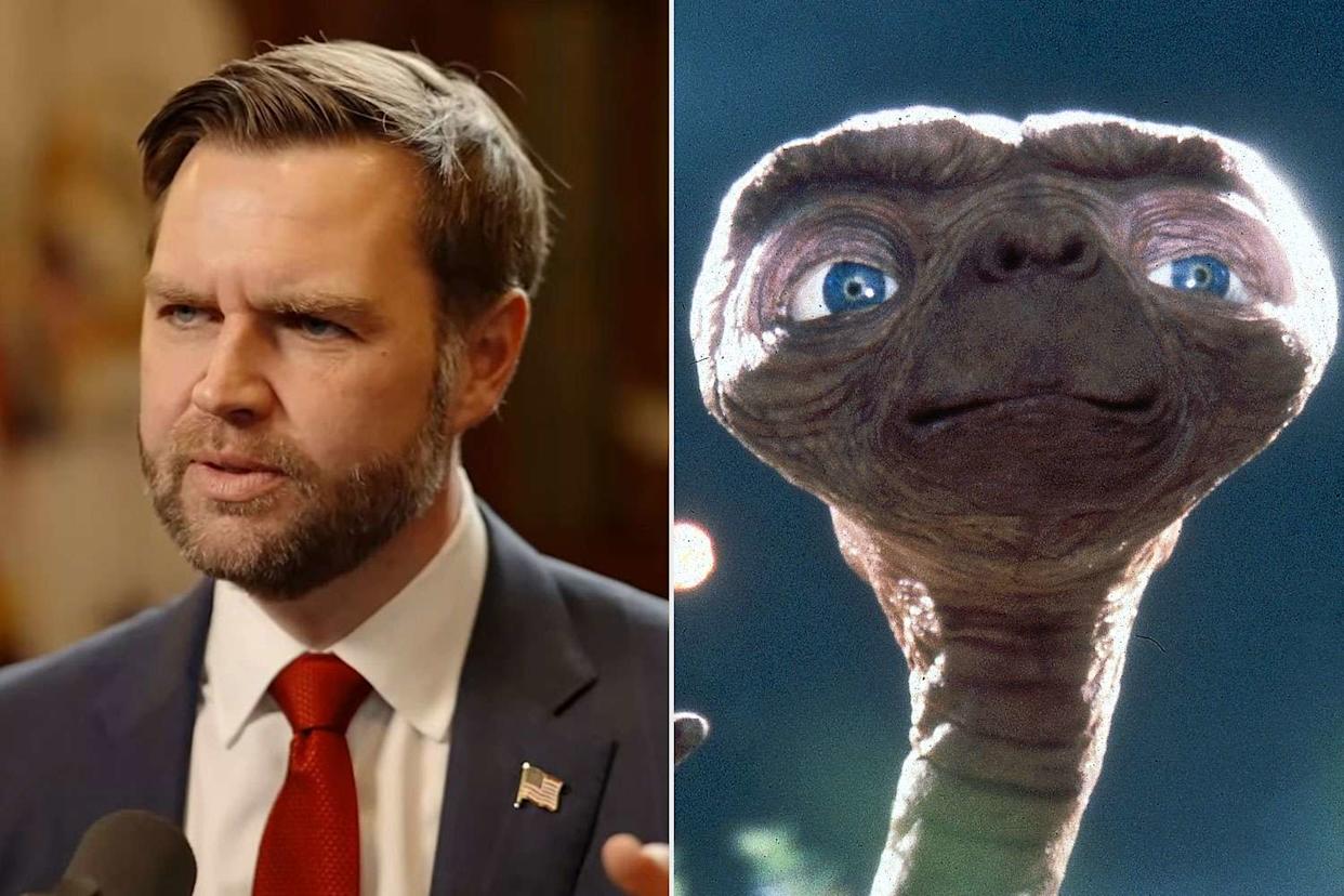 JD Vance and E.T. in 'E.T.'Credit: Benny Johnson/Youtube;Universal