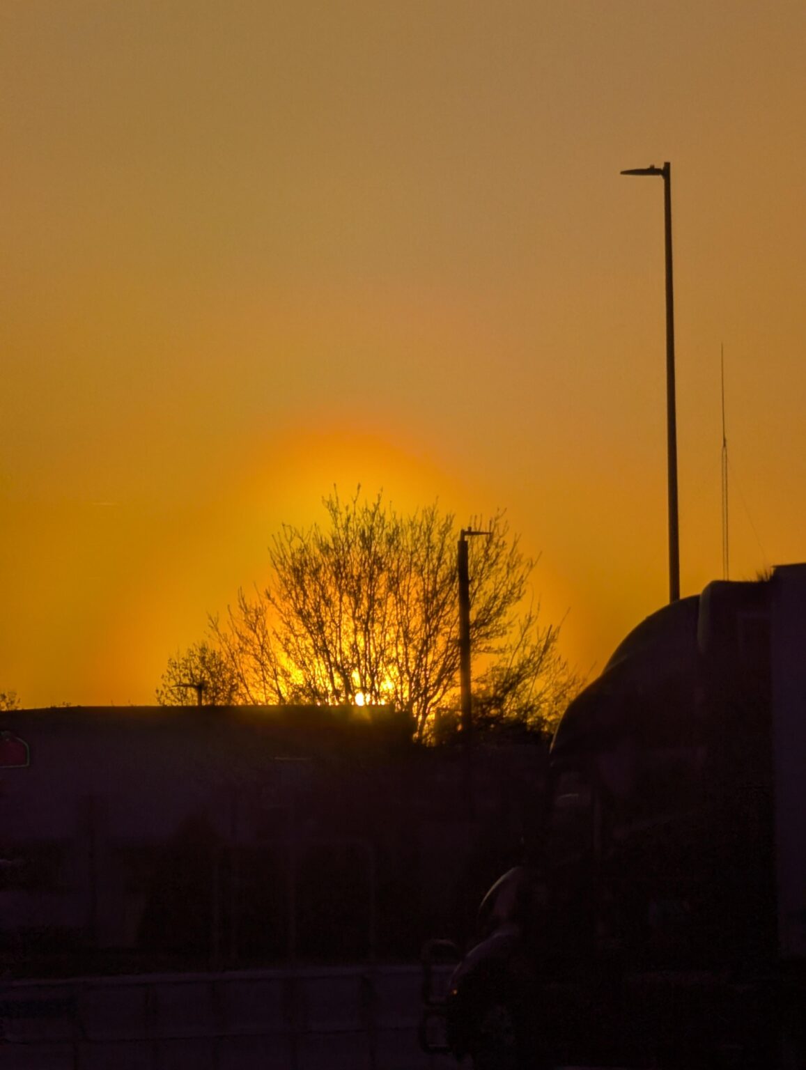 What's going on with the sunset?