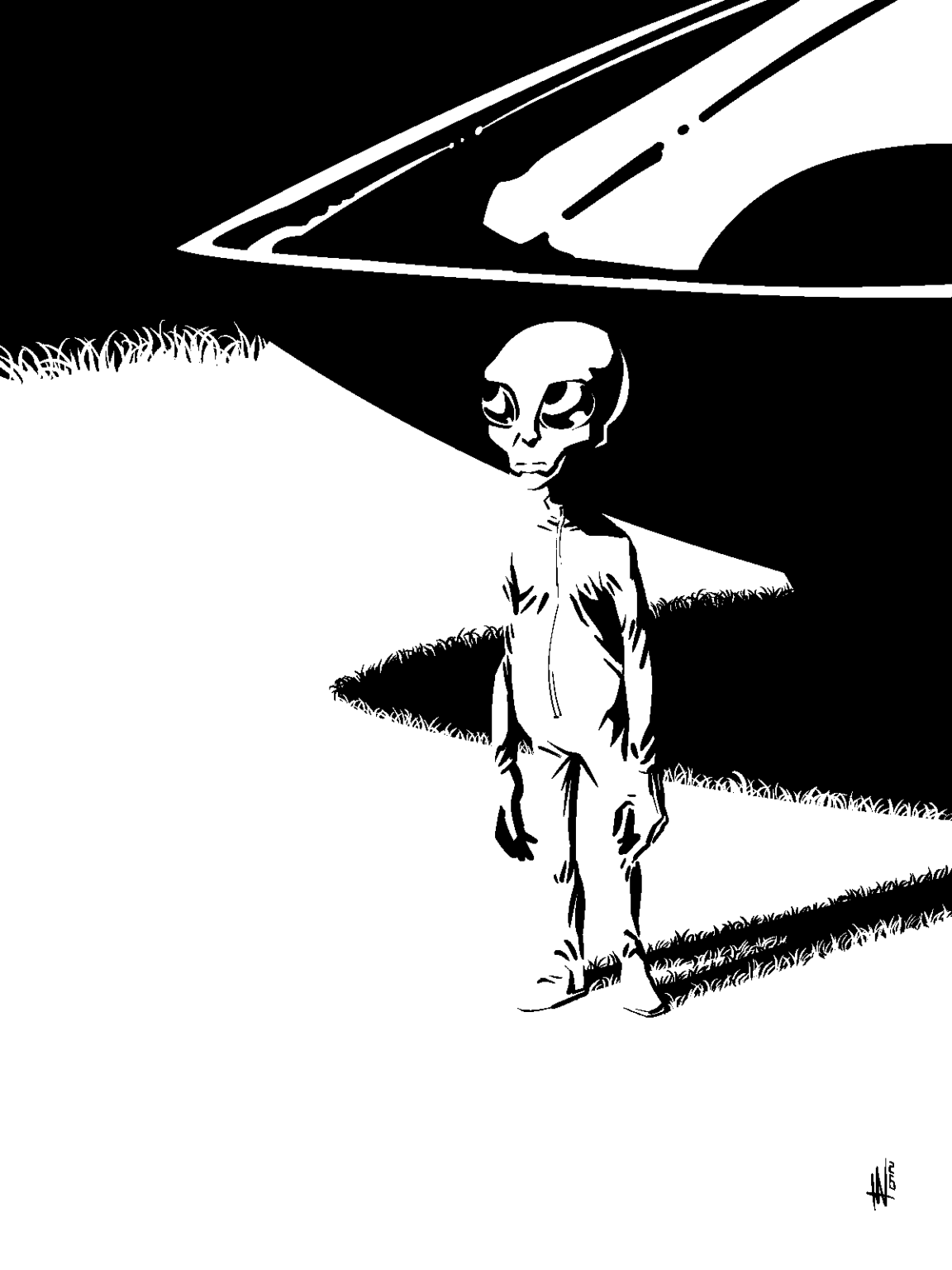 Another B&W from my Grey drawing series!