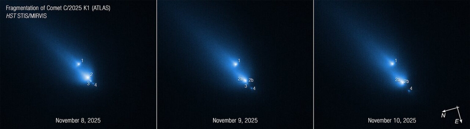 Scientists record rare comet decay phenomenon • Межа
