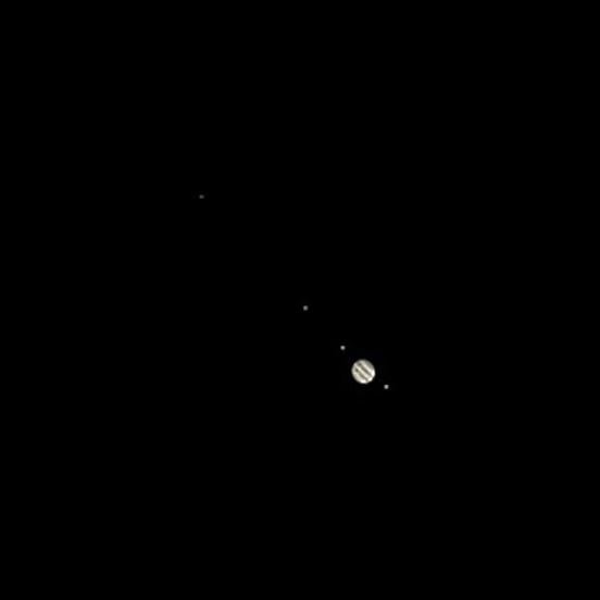 Jupiter & Its Moon's As Seen Last Night.