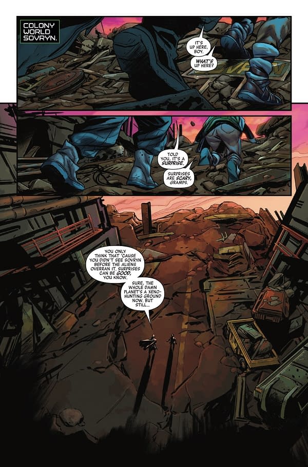 Interior preview page from ALIEN: KING KILLER #1 DAVID YARDIN COVER