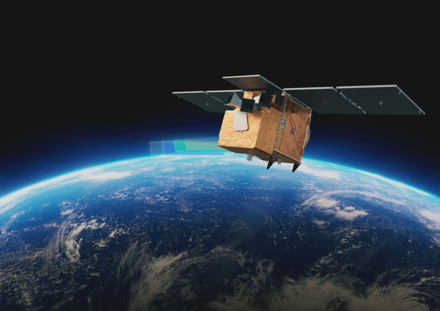 Testing ozone-monitoring satellite’s solar wings Testing ozone-monitoring satellite’s solar wings
