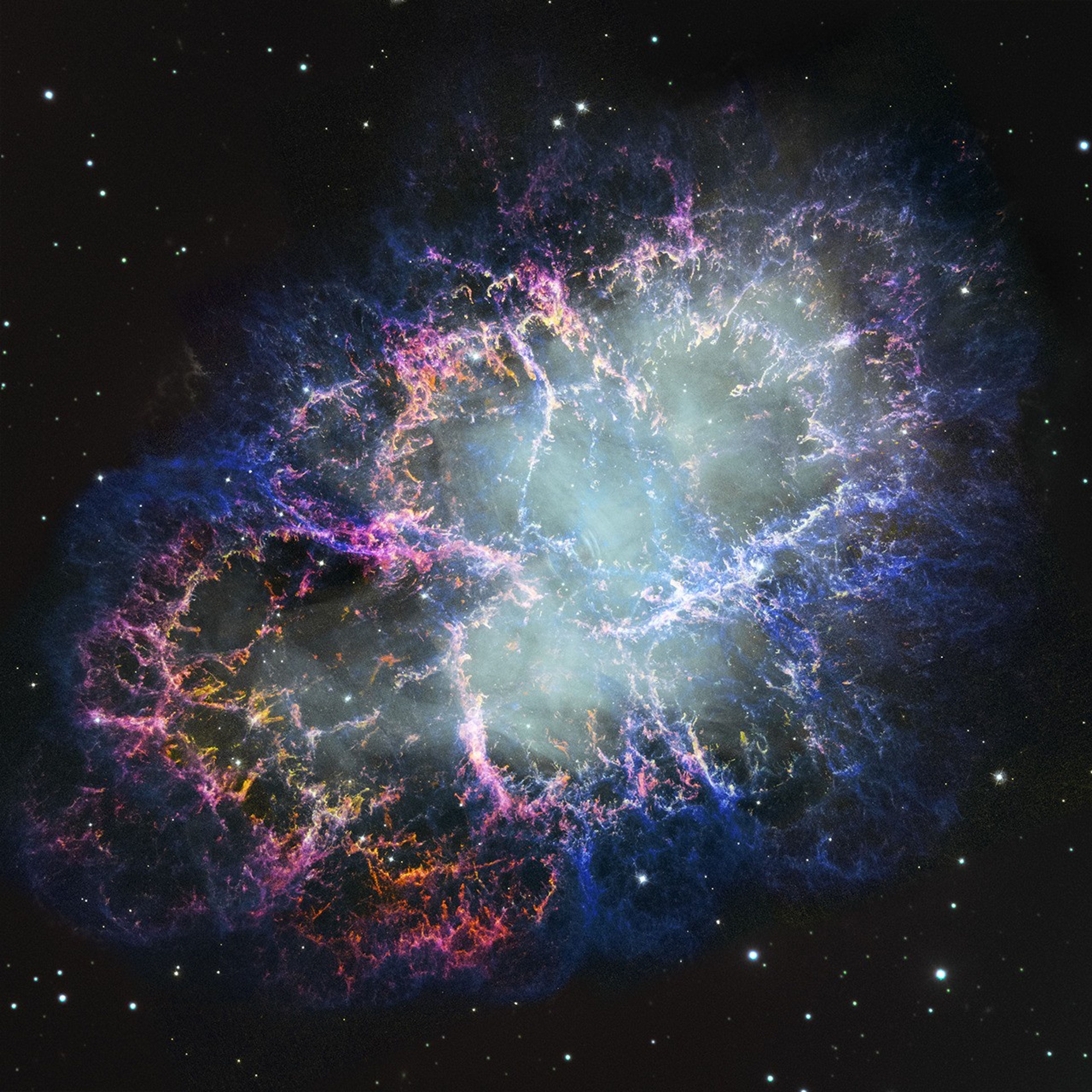 The 1999 Hubble image shows the Crab Nebula slightly smaller than it appeared in 2024