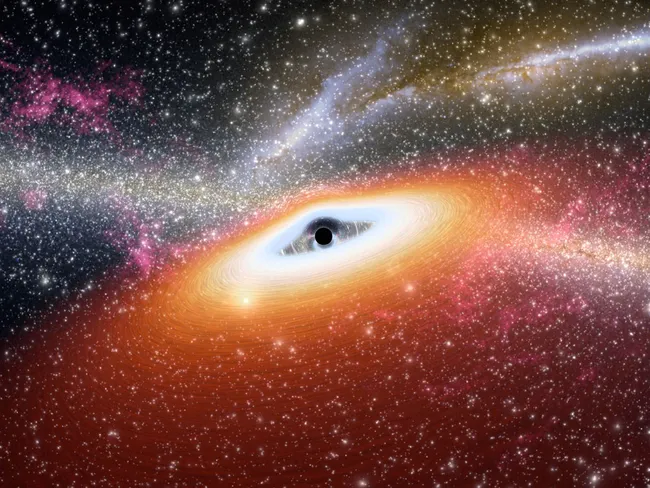 A Signal From Before the Stars Illustration of a young black hole, such as the two distant dust-free quasars spotted recently by the Spitzer Space Telescope. More photos of black holes of the universe (Credit : NASA/JPL-Caltech)